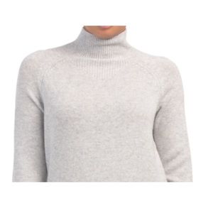 SOLD Theory misty grey mock turtleneck sweater, 100% cashmere, M